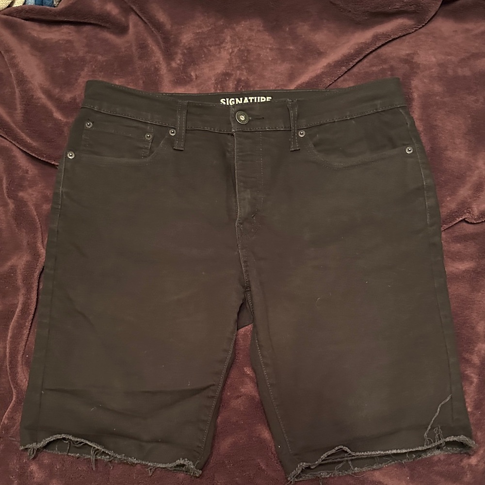 Stylish Levi Strauss Black Denim Jean Shorts for Men